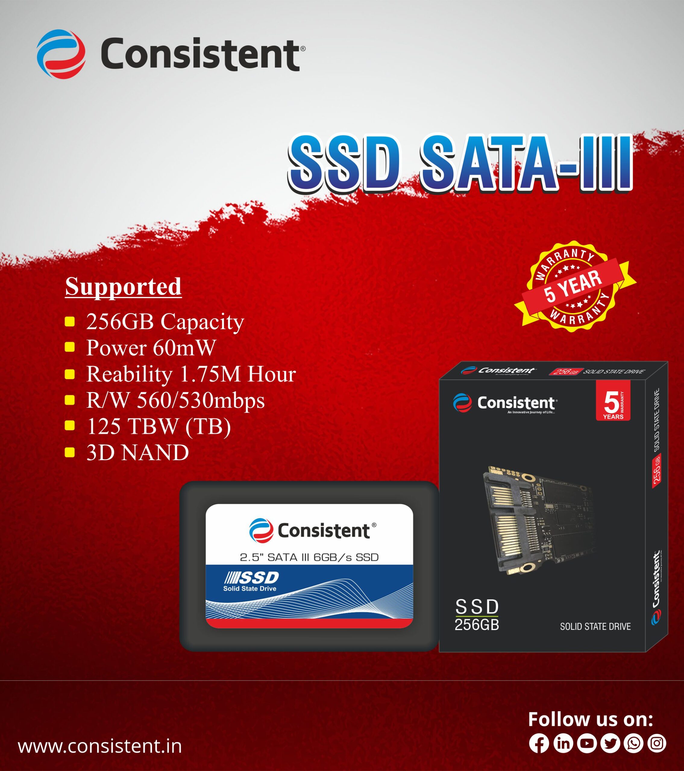 Consistent 256GB SSD