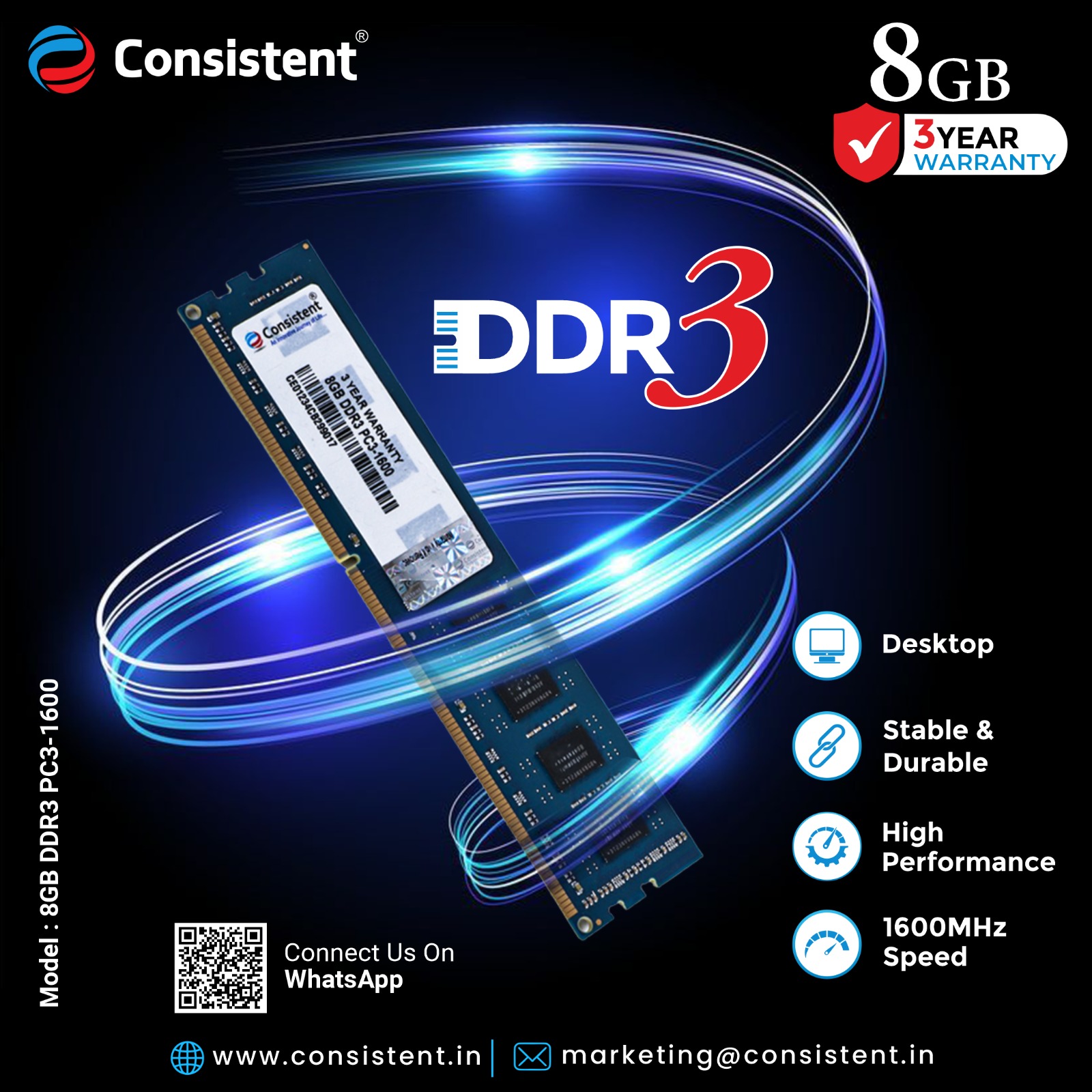 8gb 1600 desktop ram