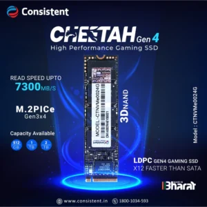 Consistent 2TB SSD Up to 7300 MB/s PCIe 4.0 NVMe (2280) Internal Solid State Drive (SSD) (CTNVMe0024G)