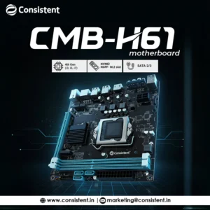 Consistent Motherboard CMB H61 With NVME/NGFF- M.2 slot , 3 years Warranty