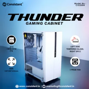 Consistent Thunder Gaming Cabinet 2004 White