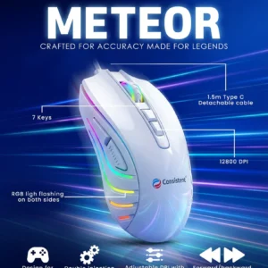 Con Meteor Wired Gaming Mouse(CTGM1154)White