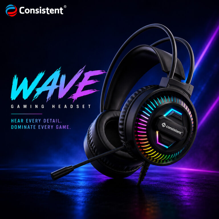 Consistent Infosystems Officially Unveils the Wave Wired Gaming Headset with 40mm Drivers, RGB Lighting, and Immersive Audio